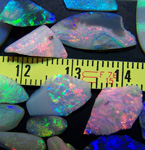 Opale noire brute de Lightning Ridge - Pierre Nationale Australienne