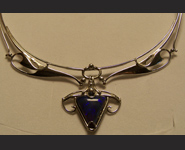 Bijou - Collier en argent 925 et opale noire de Lightning Ridge Australie