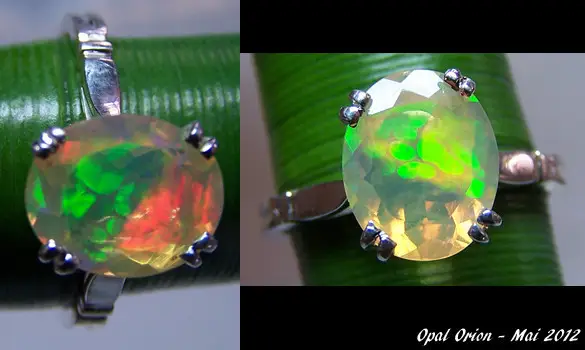 SILVER 925 RING - FACETED WELO OPAL