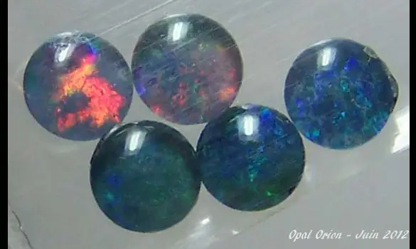 5 OPALS TRIPLET ROUND 5mm AUSTRALIA