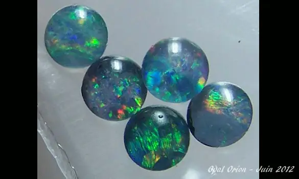5 OPALS TRIPLET ROUND 5mm AUSTRALIA