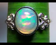 BAGUE ARGENT 925 - OPALE WELO ETHIOPIE