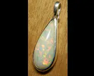 PENDENTIF ARGENT 925 BIJOU PIERRE OPALE