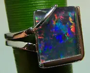 SILVER 925 RING - OPAL TRIPLET