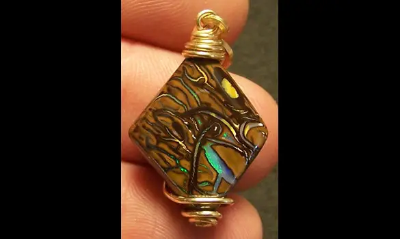 GOLD 14K GF OPAL KOROIT PENDANT