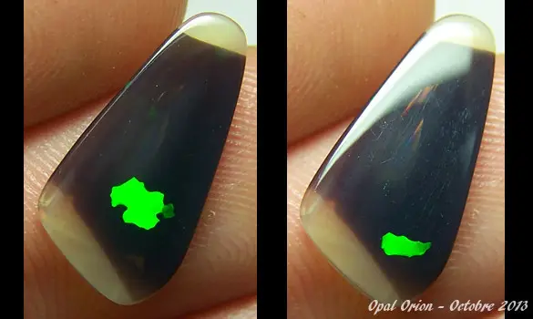 CRYSTAL BLACK OPAL 2.65 CT HARLEQUIN