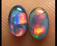 2 OPALES TRIPLET 6x4mm AUSTRALIE