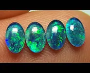 4 OPALES TRIPLET 6x4mm AUSTRALIE