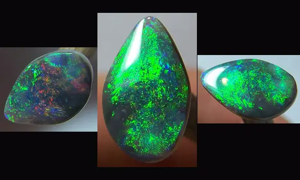 SOLID BLACK OPAL 0.95 CT AUSTRALIA