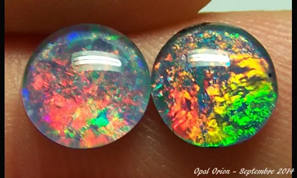 2 OPALES RONDES 8mm AUSTRALIE