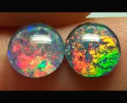 2 OPALES RONDES 8mm AUSTRALIE