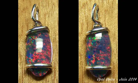SILVER 925 PENDANT & TRIPLET OPAL