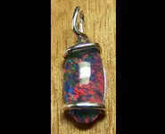 SILVER 925 PENDANT & TRIPLET OPAL