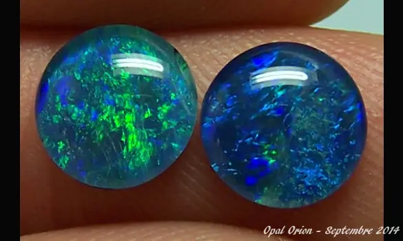 2 OPALES RONDES 8mm AUSTRALIE