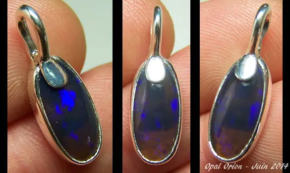 PENDENTIF ARGENT 925 - OPALE AUSTRALIE