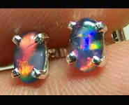 BOUCLES D'OREILLES ARGENT OPALES TRIPLET