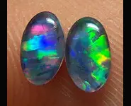 2 OPALS TRIPLET 6x4mm AUSTRALIA