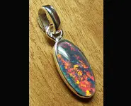 SILVER 925 PENDANT & TRIPLET OPAL