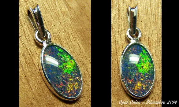SILVER 925 PENDANT & TRIPLET OPAL