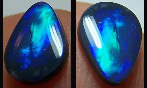 SOLID BLACK OPAL 0.80 CT AUSTRALIA