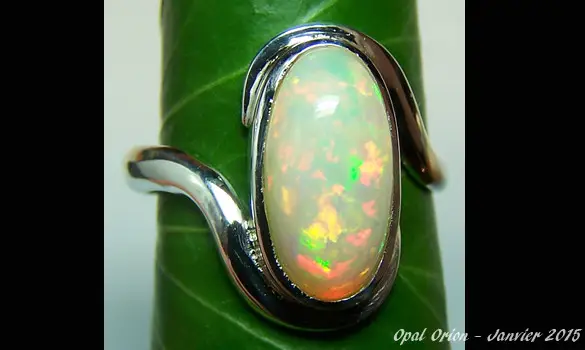 BAGUE ARGENT 925 & OPALE ETHIOPIE