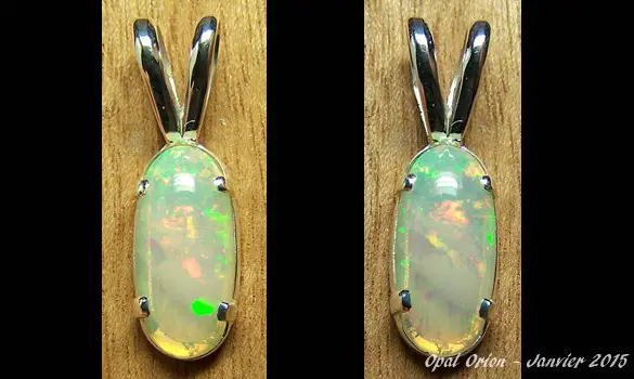 PENDENTIF ARGENT 925 & OPALE WELO