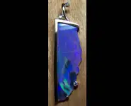 PENDENTIF OR 18 CARATS & OPALE BLEUE