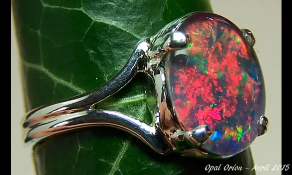 BAGUE ARGENT 925 & OPALE TRIPLET