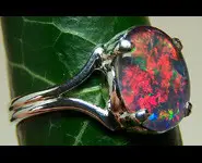 BAGUE ARGENT 925 & OPALE TRIPLET