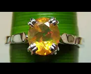 BAGUE ARGENT 925 & OPALE DE FEU MEXIQUE