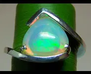 BAGUE ARGENT 925 & OPALE ETHIOPIE