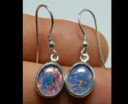 SILVER 925 EARRING & AUSTRALIAN OPALS