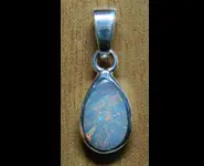 PENDENTIF ARGENT 925 BIJOU PIERRE OPALE