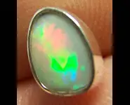 BOUCLE D'OREILLE ARGENT 925 & OPALE