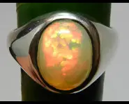 SILVER 925 RING MEN & ETHIOPIAN OPAL