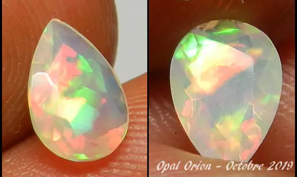 OPALE 0.65 CT PIERRE FACETTEE POIRE