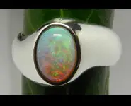 BAGUE OPALE PIERRE AUSTRALIE ARGENT 925