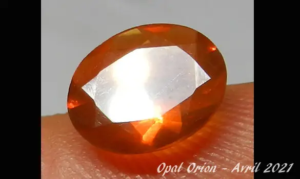 FACETED MEXICAN FIRE OPAL