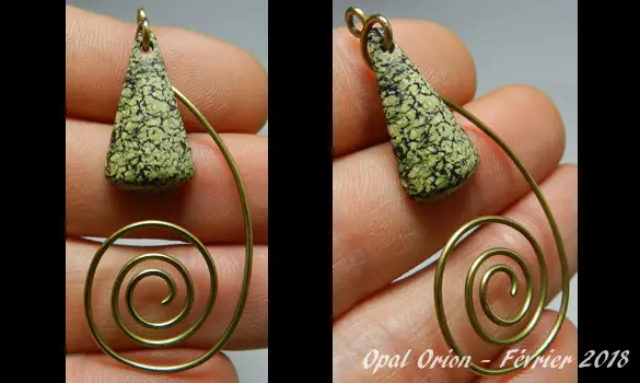 PENDENTIF SERPENTINE PIERRE MAGNETIQUE