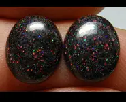 OVAL BLACK OPAL ANDAMOOKA AUSTRALIA