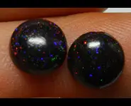 ROUND BLACK OPAL ANDAMOOKA AUSTRALIA
