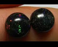ROUND BLACK OPAL ANDAMOOKA AUSTRALIA
