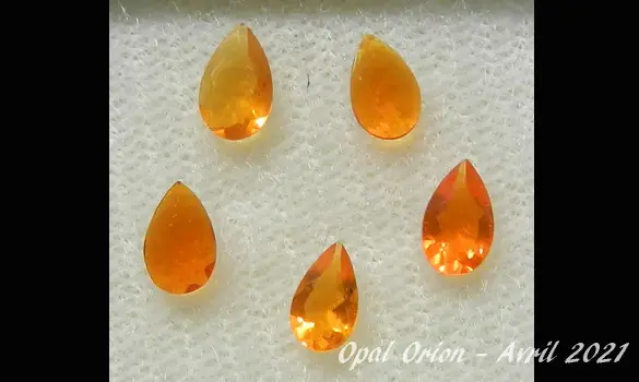 FACETED MEXICAN FIRE OPAL
