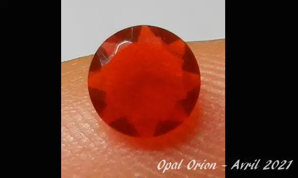 FACETED MEXICAN FIRE OPAL