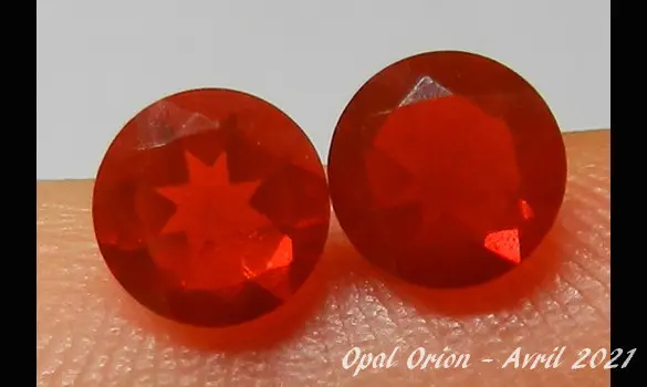 FACETED MEXICAN FIRE OPALS