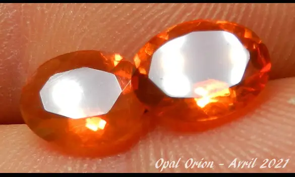 FACETED MEXICAN FIRE OPALS