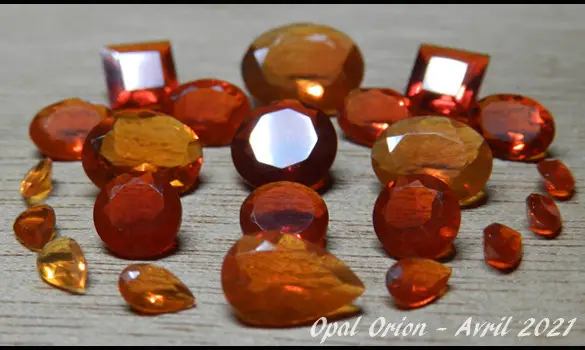 FACETED MEXICAN FIRE OPALS