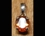 SILVER 925 PENDANT & MEXICAN FIRE OPAL