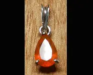 PENDENTIF ARGENT OPALE DE FEU MEXIQUE