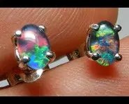 SILVER 925 EARRINGS & TRIPLET OPALS